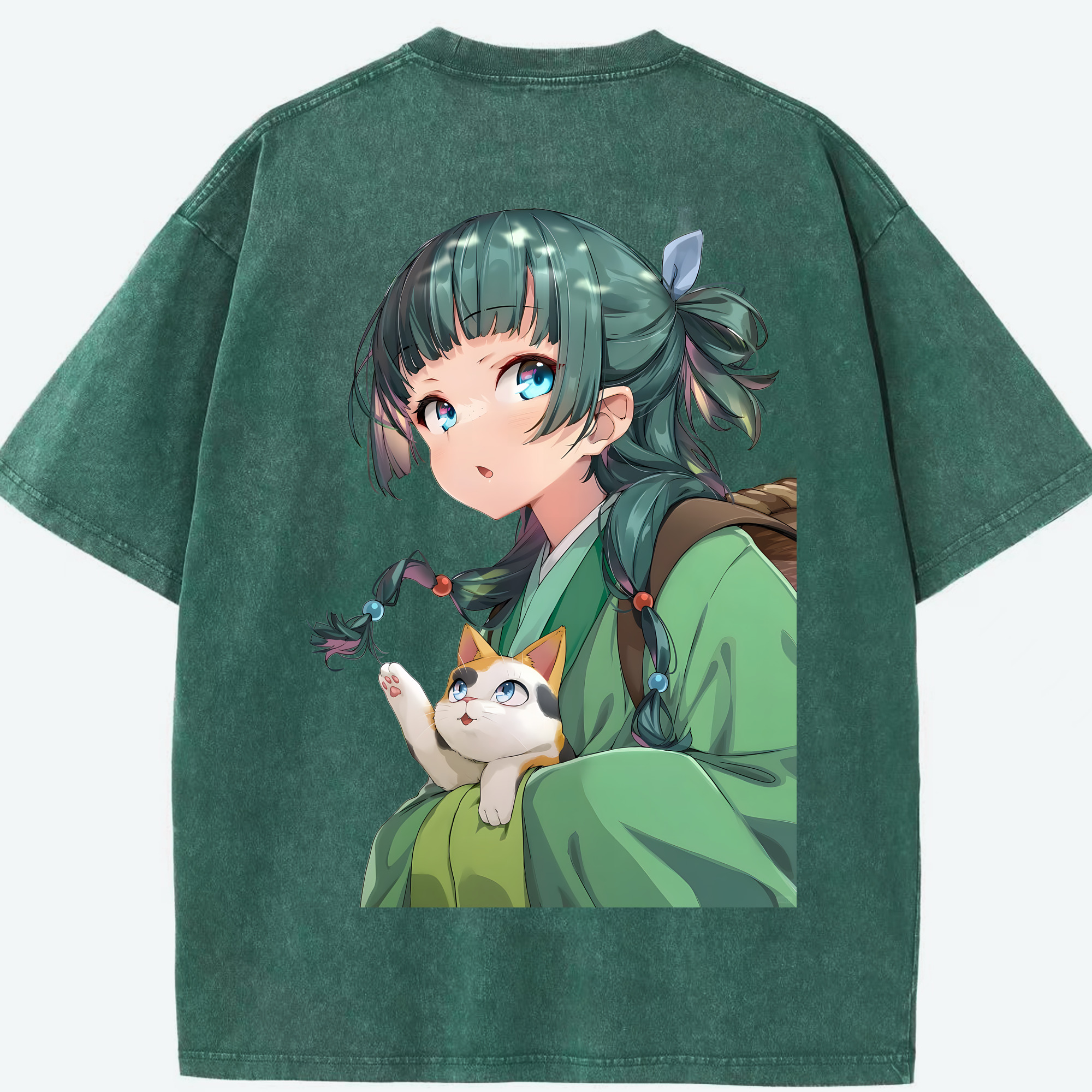 （画像用） 薬屋のひとりごと The Apothecary Diaries 綿100% ヴィンテージ風 半袖Tシャツ（背面プリント）
